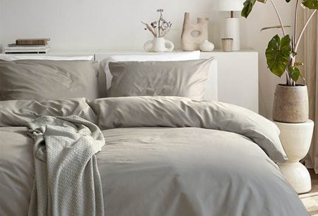 Housse de couette taupe
